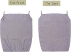100% Pure Linen Dual Hanging Laundry Bag with 2 Deep Pocket and 2 Side Zipper 20x27in, Over The Door Laundry Hamper Space Saving Hampers for Dirty Clothes Home Travel, Grey