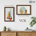 VCK 11x17 Picture Frame 3 Pack, Brown Wood Poster Frame with Exclusive Wood Grain, Wall Mounting Hanging