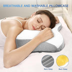Cervical Pillow for Neck Pain Relief,Memory Foam Ergonomic Neck Support Pillow for Side Back&Stomach Sleepers with Pillowcase,Contour Best Bed Anti-Snoring Pillows for Sleeping