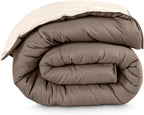 Bare Home Oversized King Comforter - Reversible Colors - Goose Down Alternative - Ultra-Soft - Premium 1800 Series - All Season Warmth - Bedding Comforter (Oversized King, Taupe/Sand)
