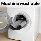 Door mat with Non Slip Rubber Backing, Washable Soft Floor Carpet for Kitchen, Hallway, Entryway Indoor, Bedroom, Laundry, Low Pile Area Rugs, Solid Color with Pointillism Style, 2 * 3 ft Black