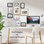 Picture Frames Set of 10, Picture Frames Collage Wall Decor with 8x10 5x7 4x6 Frames in 3 Different Finishes