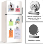 FINDMAG 12 Pack Magnetic Clips for Picture Hanging and Photo Display, Ideal for Fridge, Graduation Picture Display and Picture Holders, Strong Scratch-Free Magnet Clips for Kitchen, Office, Home