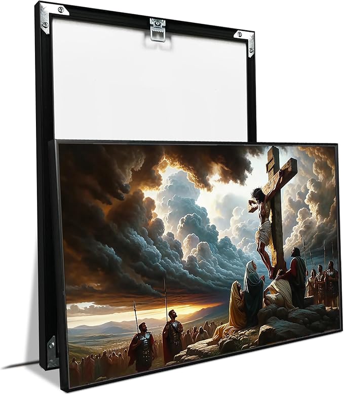 XWNLTEPK Christian Art Crucifixion Print Jesus on the Cross Art Wall Jesus Picture Modern Home Decor Canvas Wall Art Poster