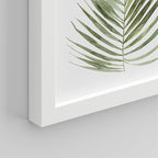 SIGNWIN Framed Banana Palm Monstera Leaf Wall Art, Set of 4 Green Pastel Wall Decor Prints, Nature Wilderness Wall D¨¦cor for Living Room, Bedroom - 12"x16" White