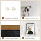 Bwodke Boho Wall Art, Framed Abstract Wall Art, Plant Canvas Wall Decor, Mid Century Line Leaf Geometric Pictures Set of 3, Minimalist Paintings, for Bedroom Living Room Bathroom 12"x16"