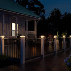 VOLISUN Solar Post Cap Light Outdoor Waterproof 6pack,Solar Fence - Post Lights for 4x4 5x5 6x6 Wooden/Vinyl Post,White Deck Post Cap Light Solar Powered with Warm White for Garden/Patio/Porch