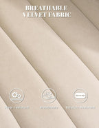 Kromax Swivel Accent Chair with Armrest, Set of 2, Mid Century 360 Degree Swivel Barrel Chair Overstuffed Tufted Velvet, Ideal for Living Room, Bedroom, Reading Room, Beige