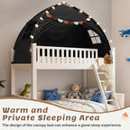 Bed Tent Twin Full Size Bed Tent for Kids Foldable Bunk Canopy Tents Privacy Space Blackout Toddler Sleeping Tents Breathable Portable Cottage Drafty Room for Indoor Bedroom