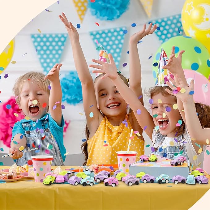 Vileafy 35 Toy Cars with Stickers, Pinata Stuffers and Prize Box Toys for Kids Classroom, Bulk Mini Cars for Kids Party Favors, Goodie Bag Stuffers, Treasure Chest, and Birthday Gifts