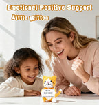 Crochet Cat Lover Gifts for Women Men, Small Funny Handmade Emotional Positive Crochet Animals Stuffed Plush, Mini Cool Cute Stuff Things Presents for Girls Boys, Fun Kitten Kitty Cat Ornament Decor