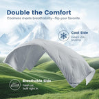 Cozy Bliss Cooling Comforter King Size Dual-Sided, Ultra-Soft Cooling Blankets for Hot Sleepers and Night Sweats, Breathable Lightweight Silky Smooth, Cool Grey