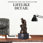 6.9 in-Rodin’s The Thinker Bronze Sculpture – Premium Collectible Figurine & Decorative Statue for Home, Office & Gallery Décor – Philosophy Gift for Art Lovers