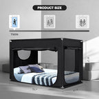 Bed Canopy Portable Blackout Bed Tent Privacy Tent for Adult Indoor Sleeping with 3 Doors, Storage Bag