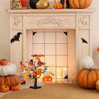 Mudder Money Holder Tree Present Card Holder with 12 Clear Clips LED Birch Twig Lights Tabletop Display Tree for Christmas, Valentines, Memo, Photo, Wedding(Fresh Style,Black, Warm White)