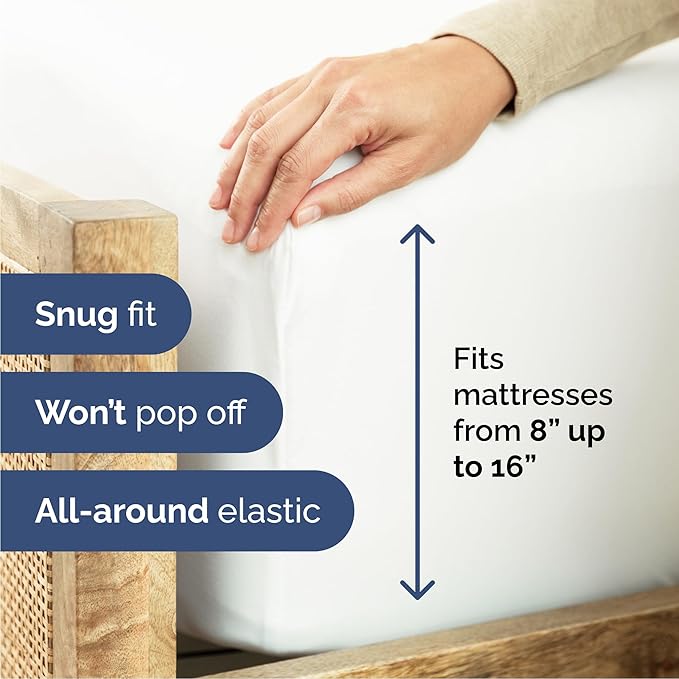 Queen Sheets Set 6 Piece - Includes 4 Pillowcases - Bed Sheets Queen Size - Soft Hotel Luxury Bedding - Cooling, Comfy, Cozy & Breathable - 1 Flat & 1 Fitted & 4 Pillowcases w/ Deep Pockets - White