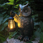 Garden Statues Outdoor, owl Figurines Decorated with Solar Lights, Unique Christmas Birthday Gifts for Moms, Grandmas, Women, Wives, Sisters