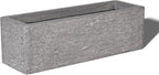 24 Inch Rectangular Concrete Planter,Durable All-Weather Use with Drainage Holes,Large Rectangular Planter for Outdoor Indoor Plants