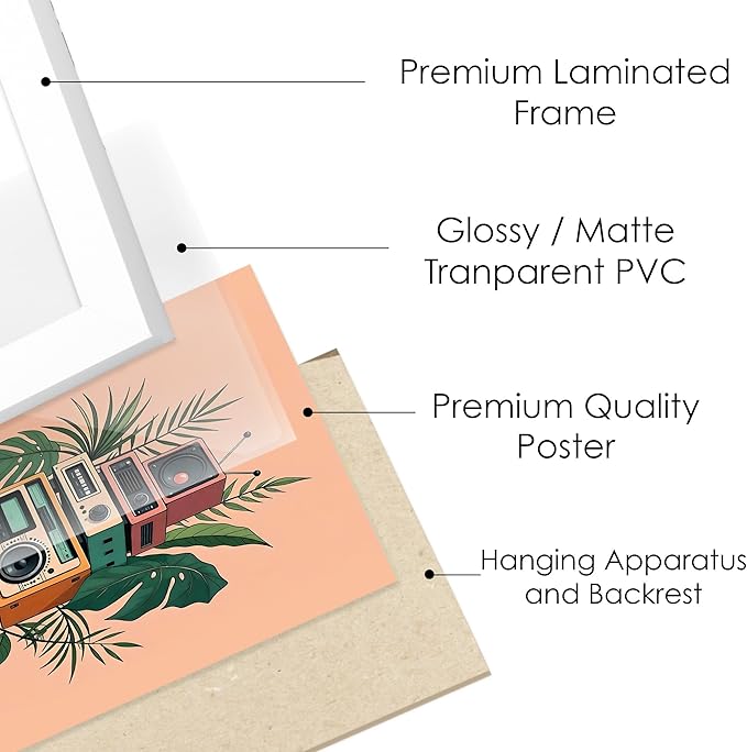 Maximalist Wall Decor, 10 pcs of Framed Wall Art Prints for Quirky Home Decor, Colorful Room Decor for Eclectic Home Decor, Dorm Room Wall Decor