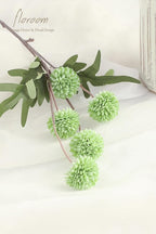 Floroom 5pcs Elf Green Faux Silk Mums Artificial Flowers, Bulk Fake Small Mini Chrysanthemums with Stems for DIY Sage Green Wedding Centerpieces Floral Arrangements Vase Fillers Home Decorations