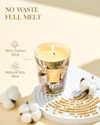 M&SENSE Pear Fressia Scented Natural Soy Wax Candle, 14.1oz 60 Hours Long Lasting Slow Burning Candles for Home Decor, Aromatherapy Candle for Stress Relief