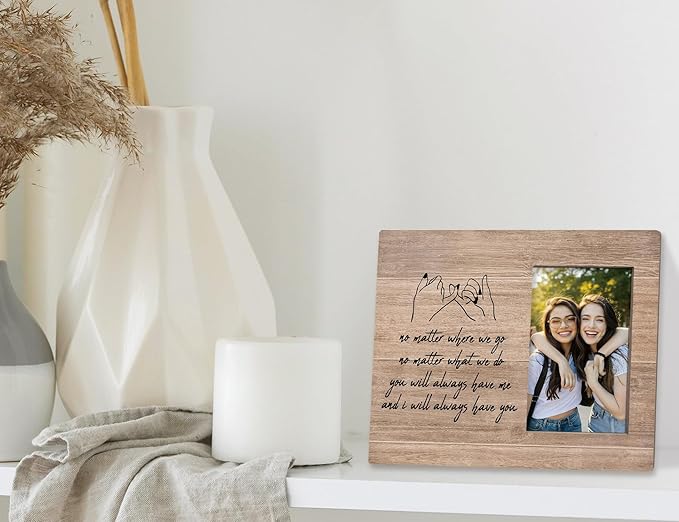 Orchroma Friends Picture Frame,Long Distance Friends Gifts,Soul Sister Photo Frame,Friendship Gifts for Women,8x10 Inch (TAN)