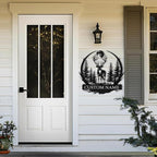 Metal Signs Customized, Personalized Deer Metal Cabin Sign, Forest Deer Wall Decor, Outdoor Metal Signs, Deer Hunter Gift, Deer Wall Art, Hunting Decor, Custom Family Name Sign, Cabin Decor