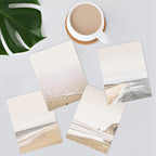 SIGNWIN Poster Bathroom Decor, Wall Art Room Decor Multicolor for Living Room, Bedroom, Office White Minimalist Ocean Beach Seashore Landscape Nature Wilderness Realism Landscape - 12"x16"x4