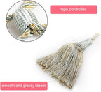 Fenghuangwu Curtain Tiebacks Handmade Elegant Curtain Tie Backs Holdbacks with Tassel for Home Office Decor 2 Pack - Blue