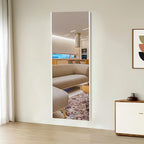 Nano Full Length Mirror Shatterproof Oversized Full Body Glassless Mirror for Home Gym Dance Studio and Workout Room 36" x 72" Chrome