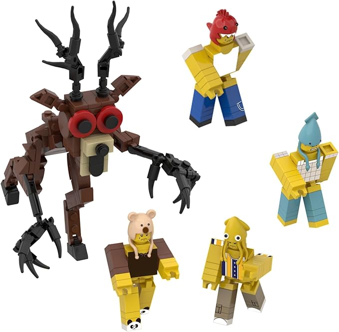 99 N-ights in The Forest 7.3in Block Model DIY Gothic Building Decorative Monster Figurine Ornaments, Creative Collectible Gift, Funny Desk Display