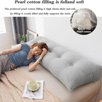 Wedge Pillow Headboard Queen, Triangle Pillow Wedge for Headboard, King Size Bed Wedge Pillow for Headboard Gap Filler, Sleeping Wedge Pillow for Adults, Grey