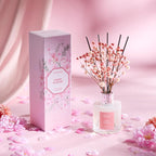 Airkeep Reed Diffuser Set, 3.38 fl oz (100 ml) - Cherry Blossom Almond Oil Diffusers with 8 Reed Sticks, Home Fragrance Reed Diffuser for Bathroom Shelf Decor