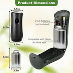 12 Pack Automatic Air Freshener Spray Dispenser,Wall Mounted or Free Standing Auto Freshener Dispenser Aerosol Sprayer for Hotel Office Living Room Bathroom Commercial Place,Black