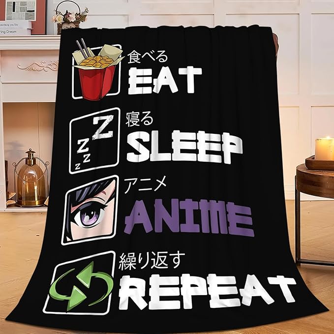 Anime Blanket for Girls Boys Anime Gifts Throw Blanket for Women Mens Lightweight Fuzzy Cozy Plush Flannel Fleece Blankets for Bed Decor 40"x50"