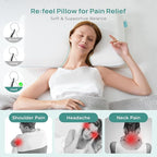 Soft Cooling Memory Foam Pillow, Neck Pillow for Sleeping, Cervical Neck Pillow for Side Sleepers, Back Stomach Sleepers, Ergonomic Pillow for Neck Pain Relief, Orthopedic Deep Sleep Pillow