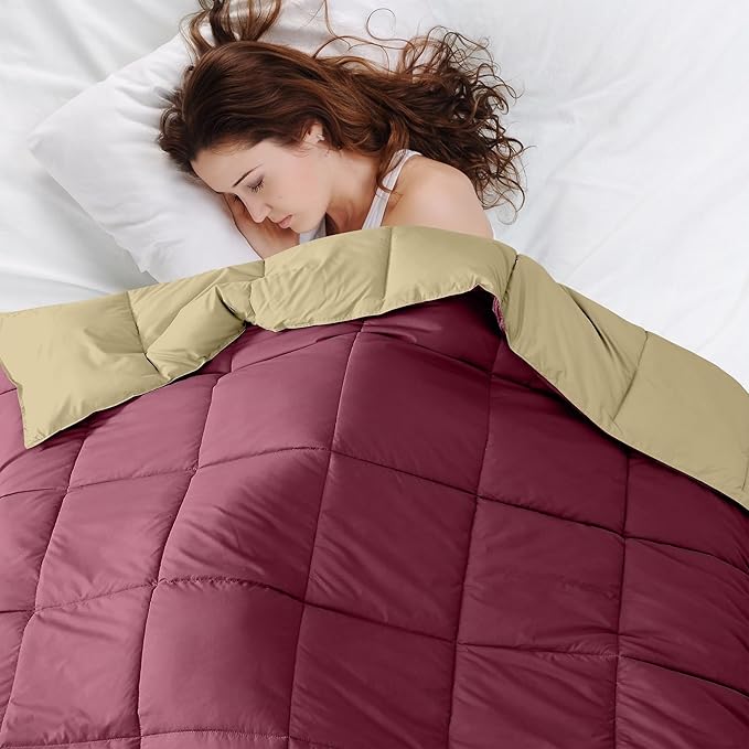 Modern Threads Down Alternative Reversible Comforter Red/Beige Queen