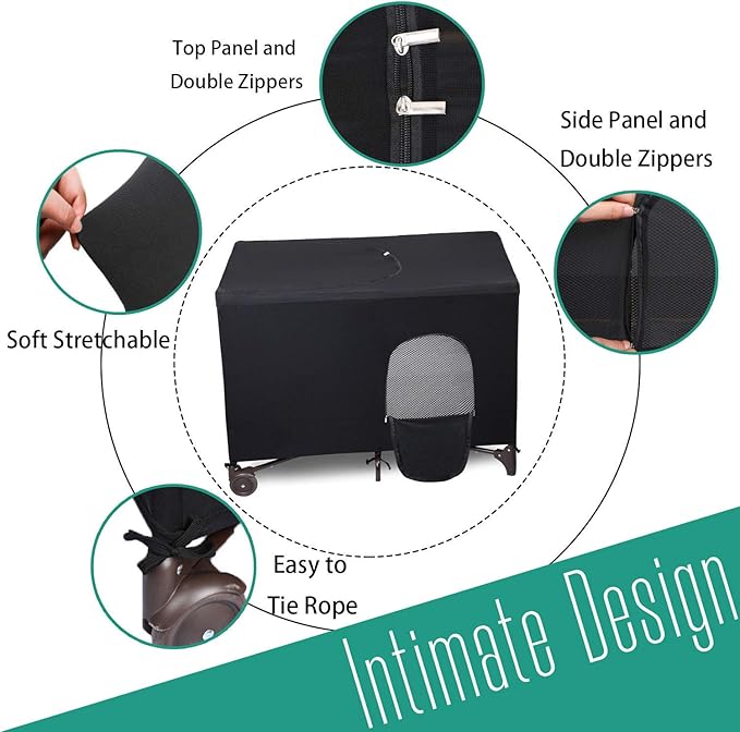 Crib Blackout Cover for Pack N Play - Travel Crib Cover, Breathable Baby Netting Cover/Tent for Indoor or Outdoor Portable Stretchy Blackout Tent, Net Curtains