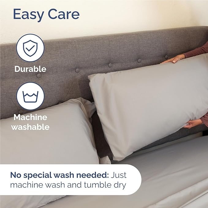 Full Sheets Set 6 Piece - Includes 4 Pillowcases - Bed Sheets Full Size - Soft Hotel Luxury Bedding - Cooling, Comfy, Cozy & Breathable - 1 Flat & 1 Fitted & 4 Pillowcases w/ Deep Pockets - Light Grey