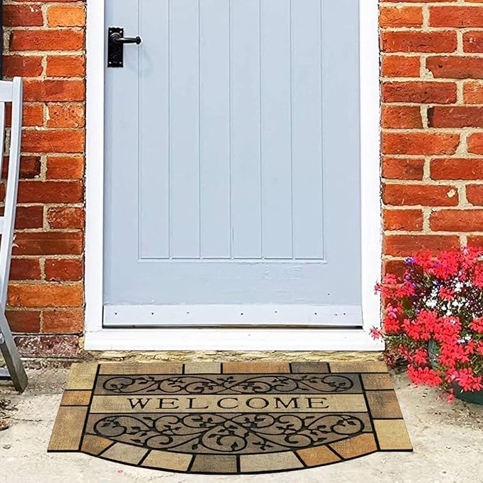 CHICHIC Door Mat Welcome Mat 17x 29 Inch Front Door Mat Outdoors for Home Entrance Outdoors Mat for Outside Entry Way Doormat Entry Rugs, Heavy Duty Non Slip Rubber Back Low Profile,Vine