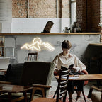 Ulalaza LED Decorative Lights USB Mountains Sunrise Sunset Led Neon Signs Home Decoration Wall Art Holiday Gift Brightness Adjustable 16.5''x11.8''