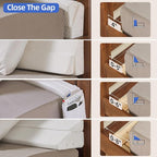 Adjustable Queen Bed Wedge Pillow for Headboard Gap 0-8", 60"x10"x6" Bed Gap Filler Triangle Pillow Stopper, Fills The Gap Between Headboard and Mattress or Wall for Sleeping & Reading