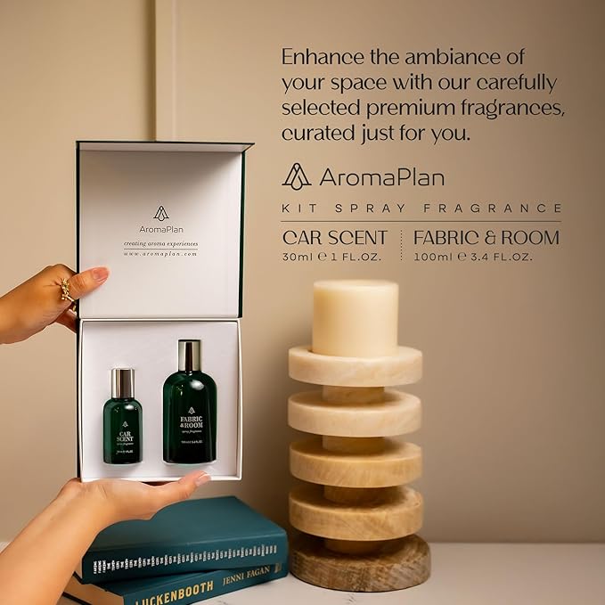 AromaPlan Natural Room Spray & Car Fragrance Kit, Bamboo - Concentrated, Non-Toxic, Odor Eliminator & Long Lasting- Room Spray Air Freshener-Home, Car - 5 Star Hotel Scent Fragrance (100&30 ml)