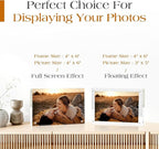 TWING 36 Pack 4x6 Acrylic Picture Frames Bulk, 10+10MM 4 By 6 Magnetic Acrylic Photo Frame Horizontal Magnet Double Sided Magnetic Frames Set, 6 x 4 Clear Picture Frames Block Picture Frame Desktop Display,Gift