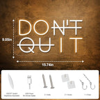 Don't Quit LED Neon Sign for Wall Decor, DO IT Neon Lights Party Decorations, USB Powered Switch Neon Lights lighting adjustable for Office Room, Gym Room, Man Cave, Gamer Room
