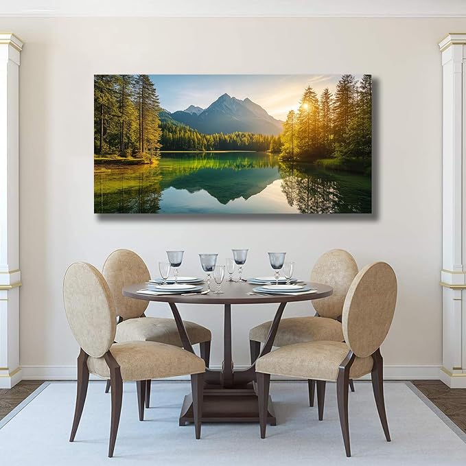 Yuaxker Large Nature Pictures Wall Decor Green Landscape Posters Modern Inspirational Wall Art Trendy Wall Prints Artwork for Living Room Bedroom Dining Room Office Home Decor 30x60inch