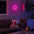 Volleyball Neon Signs for Wall Decor, Sports Neon Lights for Bedroom Living Room Game Room Club, 5V USB Power with Hanging Chain Hooks