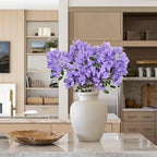 IPOPU 4Pcs Dark Purple Artificial Delphiniums, 24.8 Inch Long Stem Artificial Jacaranda Flowers for Tall Vases, Fake Delphiniums for Artificial Flower Arrangements, Home Party Decorations