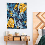 ICMOLYYENLO Palm Leaf Tapestry Wall Hanging, Tropical Leaves Plant Jungle Green Hawaiian Art Home Decor for Guest Bedroom Living Room Dormitory 30" x40