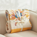 King Size Blanket for Bed Ultra Cozy Rustic Blanket Floral Pattern Large Throw Blanket Cotton Farmhouse Decor Sofa Cover Bed Decoration (90"x98",02-Colorful Flowers)